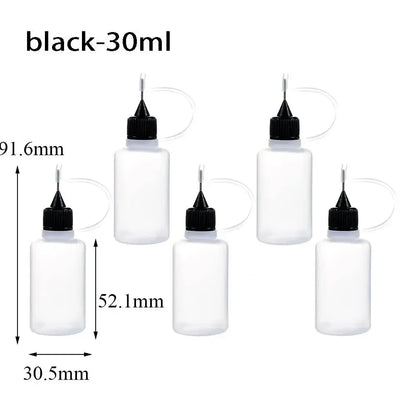 5/10/20/30/50/100ML Resuable Needle Tip Glue Applicator Plastic Bottle for Paper Quilling DIY Scrapbooking Paper Craft Tool