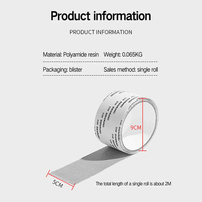 Window Mosquito Net Repair Tape Self Adhesive Window Screen Repair Patch Strong Anti-Insect Fly Mesh Broken Holes Repair