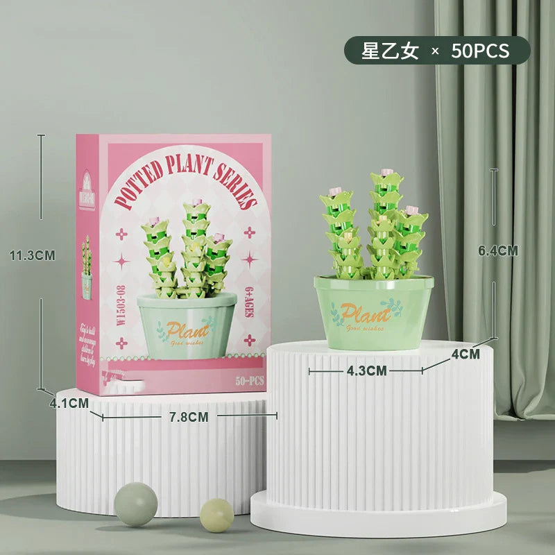 Flower Bouquet Mini Particle Building Blocks Flower Kit 3D DIY Creative Plants Micro Bricks for Home Decor Girl Gift Adults Kids