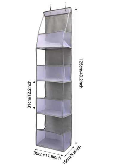 1pc 4 /6Layer Over The Door Hanging Organizer Cosmetics Wall Hanging Storage Organizerfor Nursery Bathroom Closet Bedroom Dorm