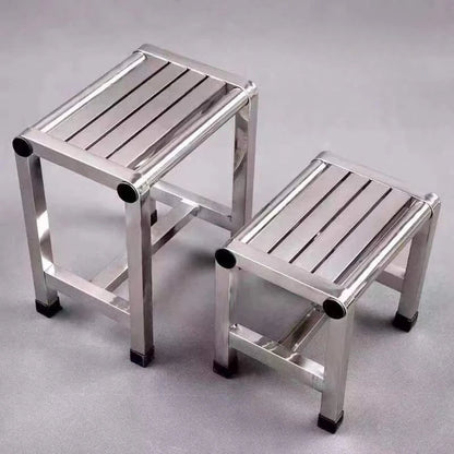 1Pc Multi-purpose Stainless Steel Stool - Durable Thick & Sturdy Stool, Ideal for Living Room, Bathroom, Kitchen and Corridors