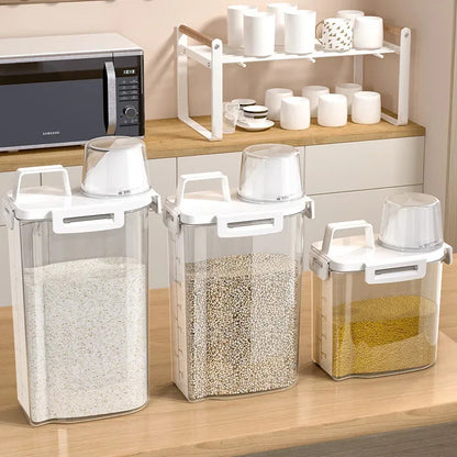 Transparent Storage Jar for Grains, Rice Bucket, Tea, Dried Fruits Storage Box, Kitchen Grain Bucket, Storage Jar, Sealed Jar