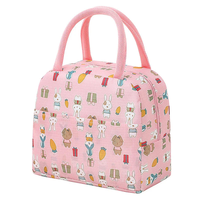 1PC Portable Lunch Bags Thermal Insulation Lunch Box Storage Bag Children's School Lunch Box Bag Picnic Storage Large Capacity