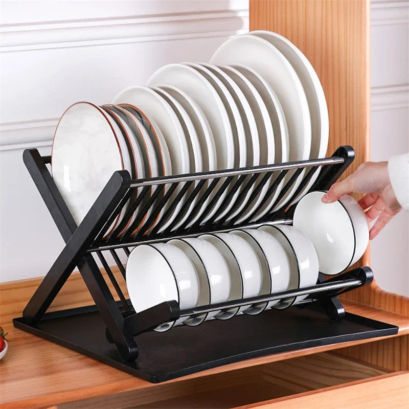Kitchen Organizer Sink Dish Drying Rack Sink Drain Shelf Bowl Plates Shelf Storage Drawer Desktop Adjustable Holder Accessories