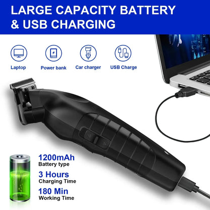 Kemei Hair Clipper Km-809A Km-2299 Km-2024 UBS Rechargeable Cordless Beard Trimmer Powerful Electric Hair Clippers for Men