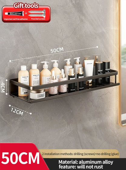 bathroom rack bathroom shelf toilet space aluminum hanging rack bathroom organizer hang on the wall