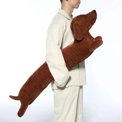 Cute Dachshund Dog Strip Pillow Soft Sofa Throw Pillow Neck Waist Pillow For Living Room Office and Home Decor