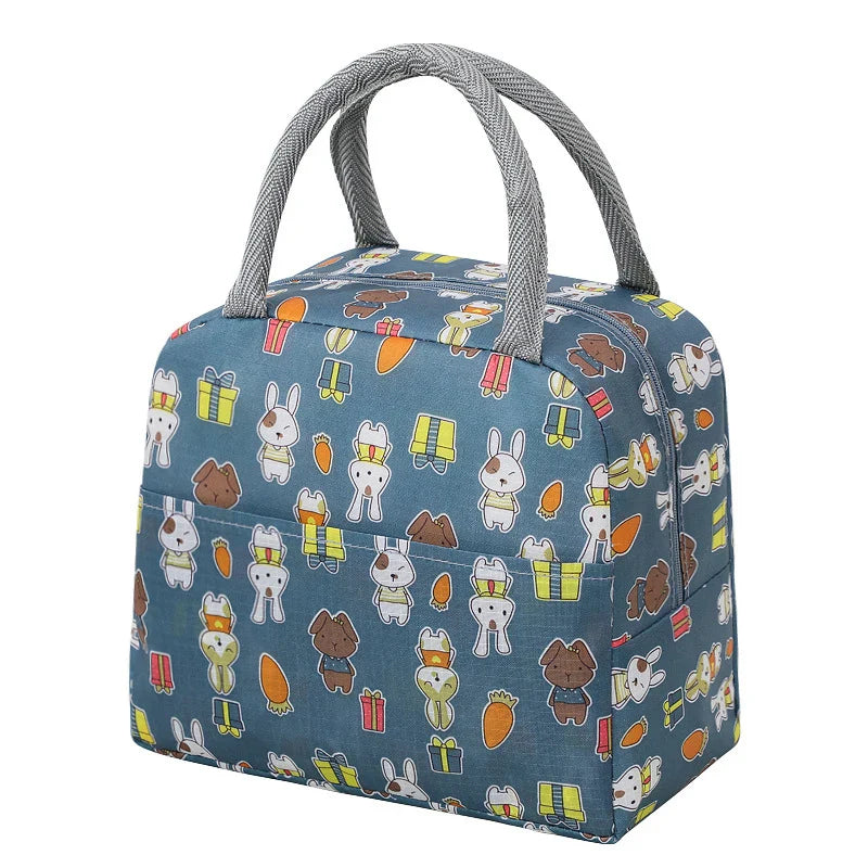 1PC Portable Lunch Bags Thermal Insulation Lunch Box Storage Bag Children's School Lunch Box Bag Picnic Storage Large Capacity