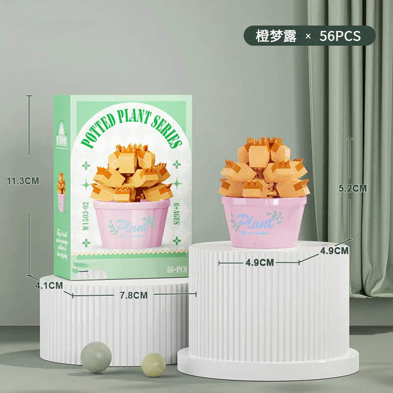 Flower Bouquet Mini Particle Building Blocks Flower Kit 3D DIY Creative Plants Micro Bricks for Home Decor Girl Gift Adults Kids
