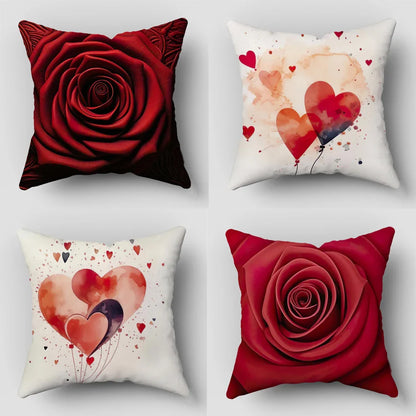 Heart Pillow Cover Valentine's Day Cushion Cover Pillow Case Office Chair Sofa Bed Home Decor Throw Pillow Cover