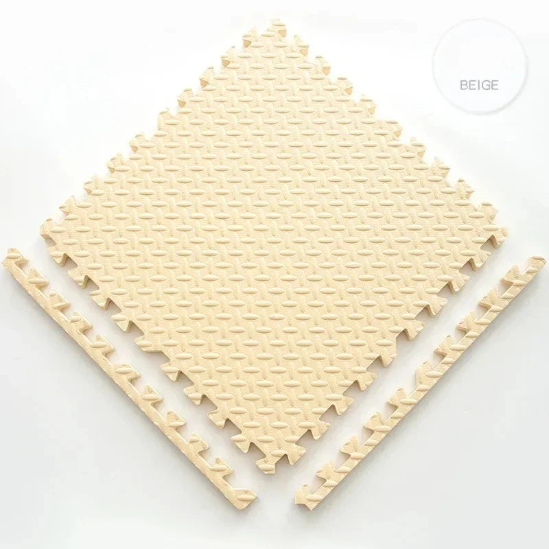 30*30cm Thick Baby Mat EVA Leaf Pattern Fitness Floor Mat Yoga Fitness Non-slip Interlocking Carpet Room Decorative Floor Tile
