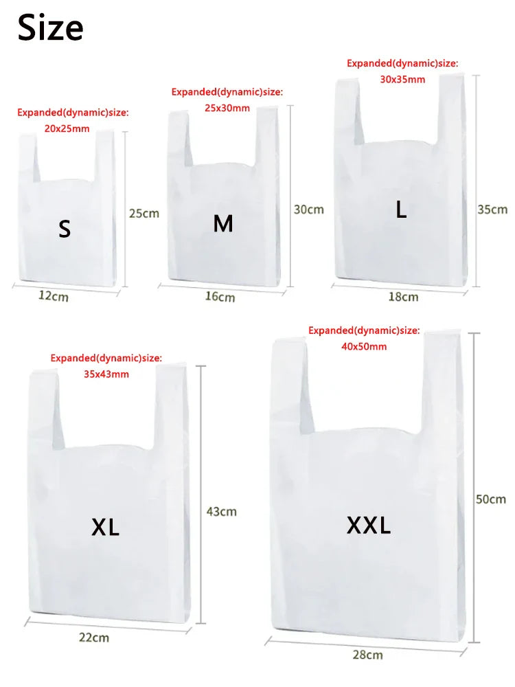 Food Fresh-keeping Bags, Tear-up Supermarket Roll-up Bags, Kitchen Hand-held Plastic Bags To Keep Fresh
