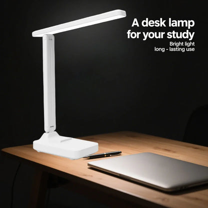 Single-Head LED Folding Desk Lamp，Eye Protection Reading Night Light，Touch Dimmable，800mAh Chargeable battery
