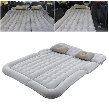 2‑In‑1 Multifunction Inflatable Travel Mattress PVC Flocking Soft Sleeping Rest Cushion for Car SUV