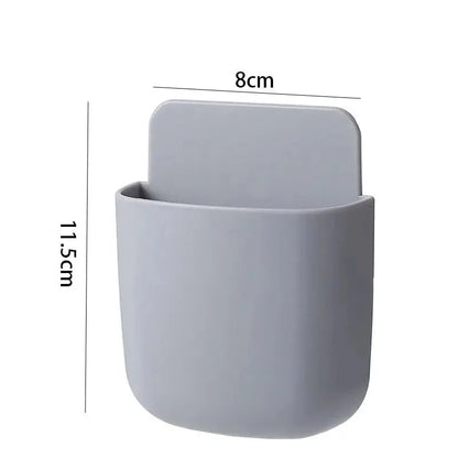 1/2Pcs Wall Mounted Storage Box Household Living Room Conditioner Remote Control Bedside Phone Storage Holder Organizer Shelf