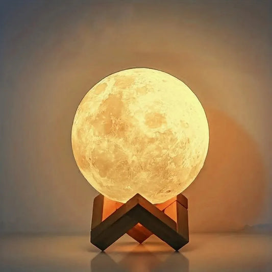 1 LED Moon Light Galaxy Light, DIY Moon Night Light, Girl, Boy, Child, Woman Birthday Gift, Bedroom Decoration (Warm Light)