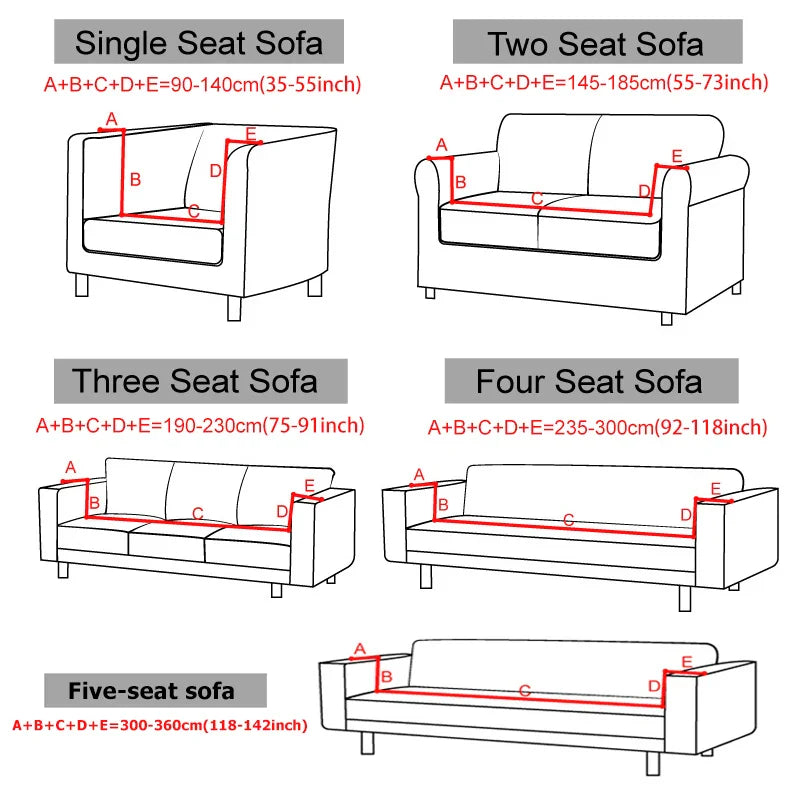 Jacquard Elastic Sofa Cover For Living Room Slipcovers Stretch Polar Fleece Armchair Protector L Shaped Sofa 1/2/3/4 Seater Home