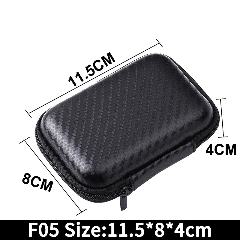 Earphone Data Storage Bag Oval Square Rectangle Cable Organizer Bags Mini Zipper Pouch Tech Gadgets Portable Charger U Disk Case