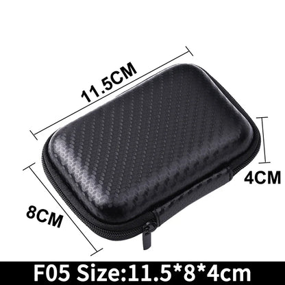 Earphone Data Storage Bag Oval Square Rectangle Cable Organizer Bags Mini Zipper Pouch Tech Gadgets Portable Charger U Disk Case