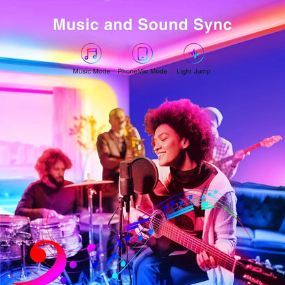 RGB Led Strip Lights for Room 1M 5M 10M 20M 30M USB 5V Music Sync APP Control Led Tape FLexible Ribbon for Bedroom Home Decor