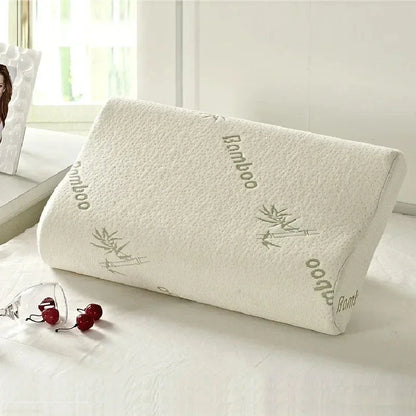 Bamboo Fiber Pillow Slow Rebound Health Care Memory Foam Pillow Memory Foam Pillow Orthopedic Pillows Support NeckRelief