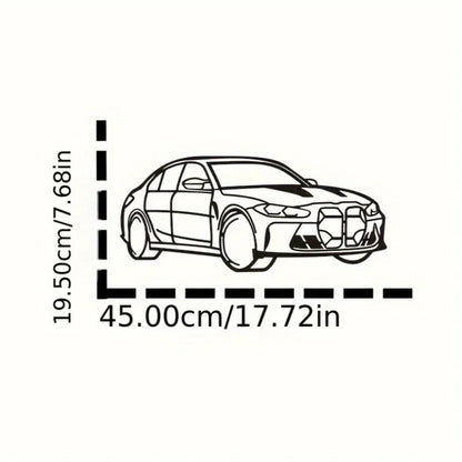 HelloYoung Metal Racing Car Wall Art Durable Sports Decor for Kids Room