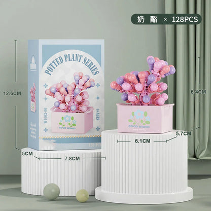 Flower Bouquet Mini Particle Building Blocks Flower Kit 3D DIY Creative Plants Micro Bricks for Home Decor Girl Gift Adults Kids