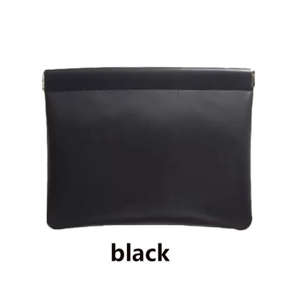 Fashion PU Leather Storage Bag Automatic Closure Waterproof Purse Portable Earphone Charging Line Cosmetic Lipstick Jewelry Bag