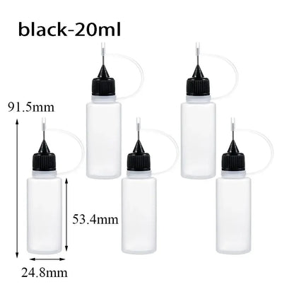 5/10/20/30/50/100ML Resuable Needle Tip Glue Applicator Plastic Bottle for Paper Quilling DIY Scrapbooking Paper Craft Tool