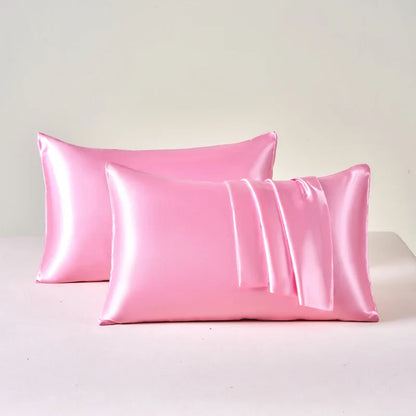 2pcs Satin Pillowcase for Skin and Hair, Satin Pillow Cases Set of 2 Soft Breathable Smooth Cooling Pillow Covers for Sleeping