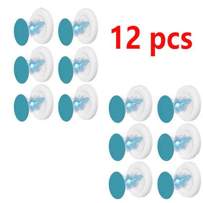 12pcs Magnetic Hooks Wall Mounted Remote Control Magnet Holder Key Anti-Lost Router Socket Organizer Hook Mini Home Storage