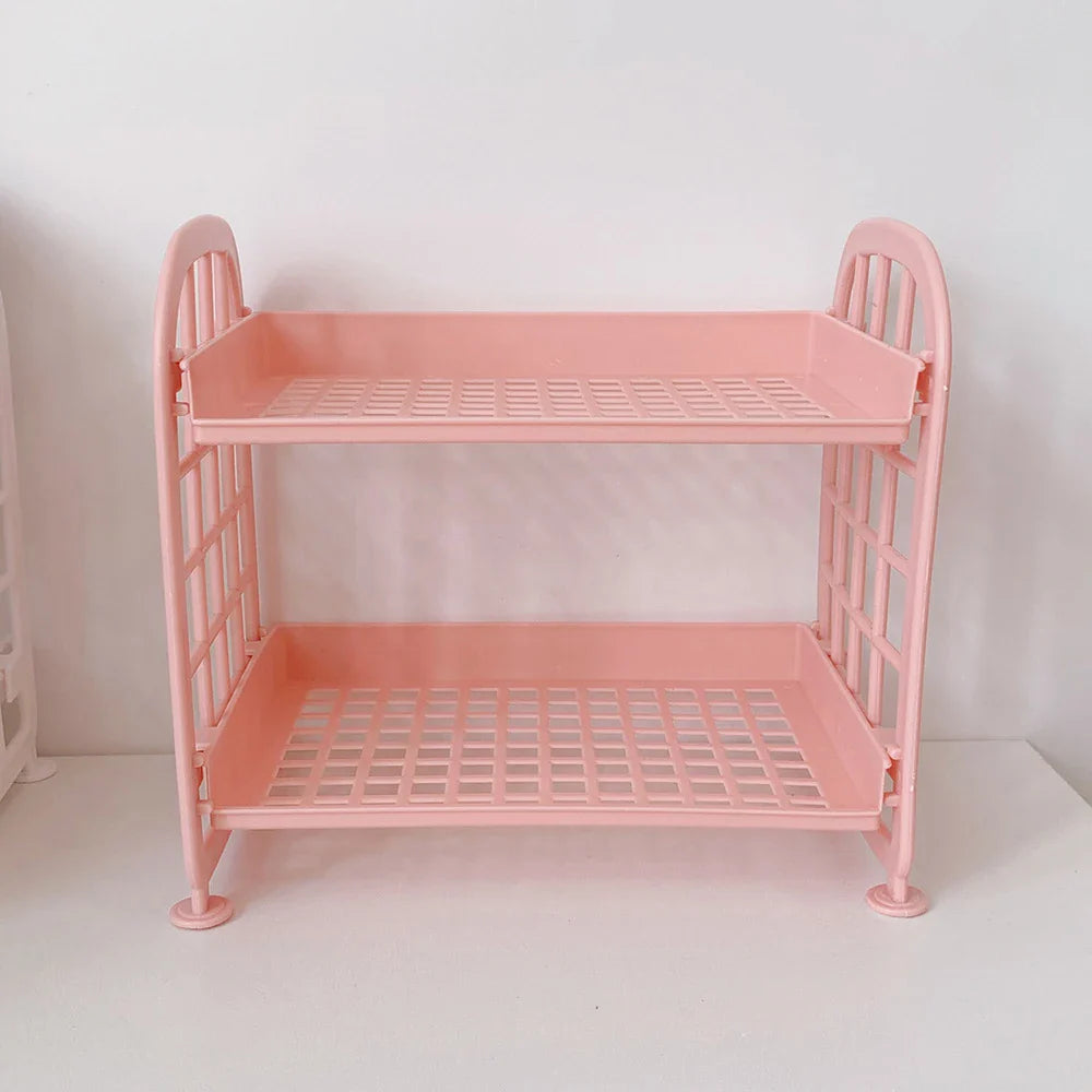 High Appearance Horizontal Desktop Storage Shelf Simple Multi-storey Dormitory Storage Shelf Computer Office Available