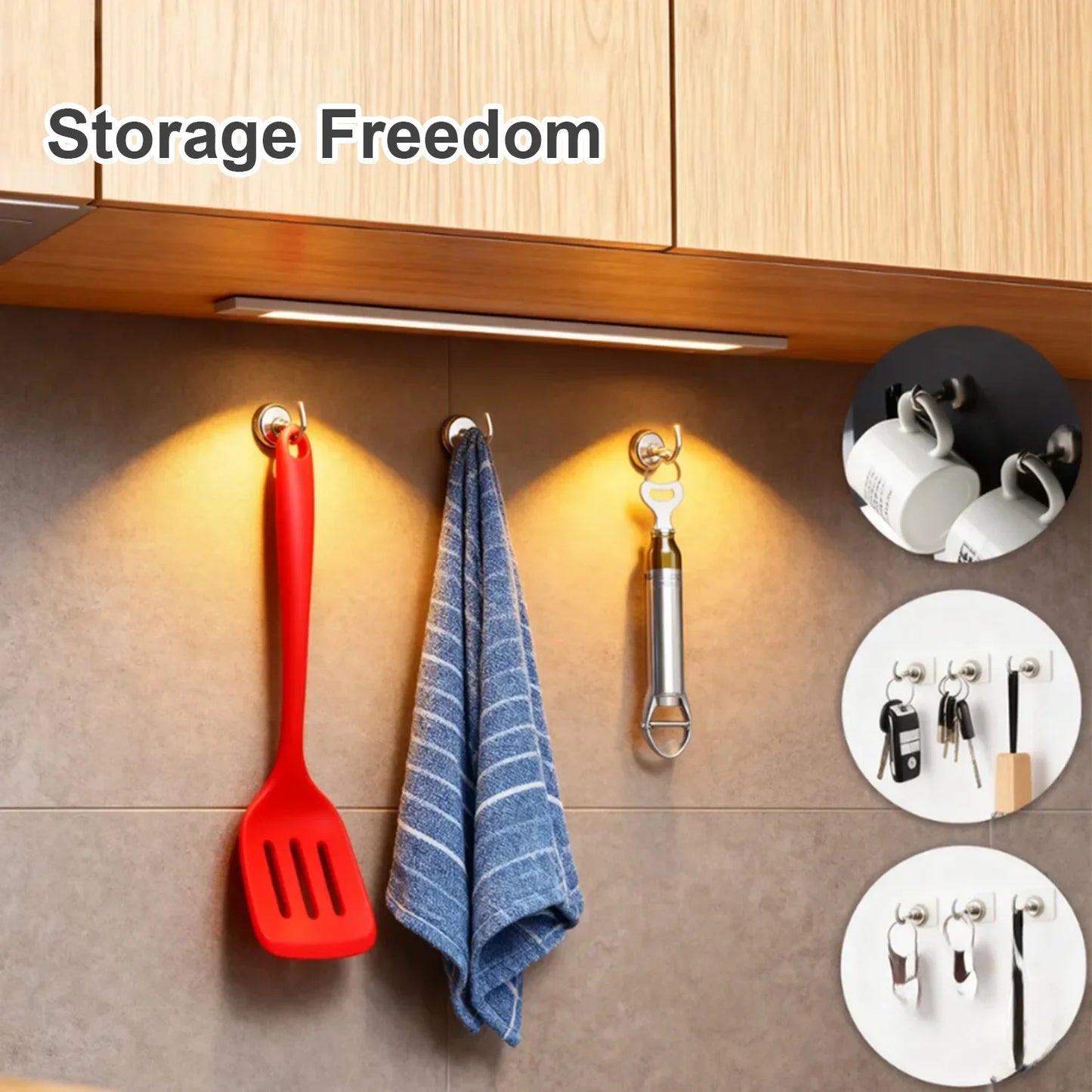 Magnetic Hooks Super Strong Magnets Neodymium Magnet Powerful Magnets Hanging Hooks for Bathroom Kitchen Organizers