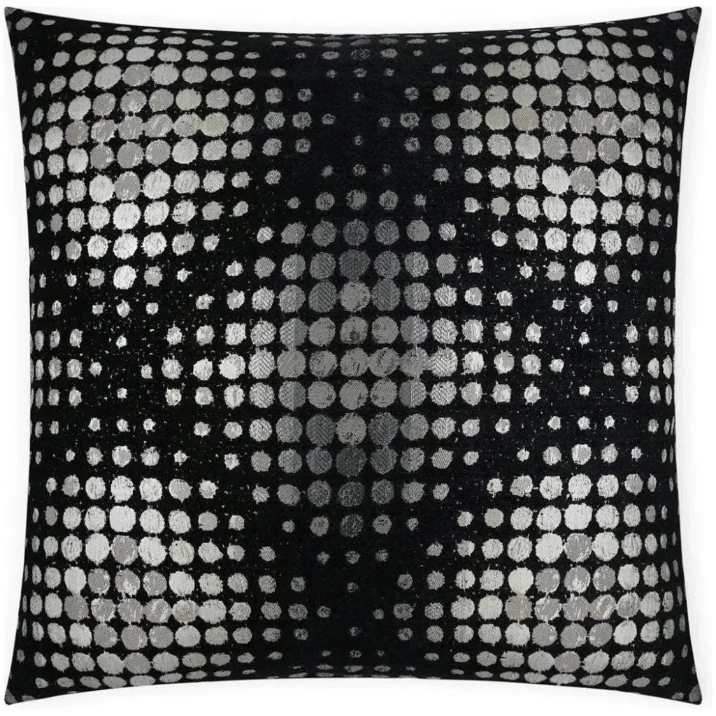 Selfie Dots Black Grey White Large Throw Pillow Insert