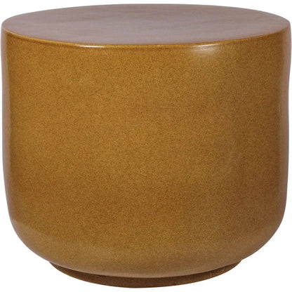 Serenity Ceramic Brown Outdoor Side Table - Tall