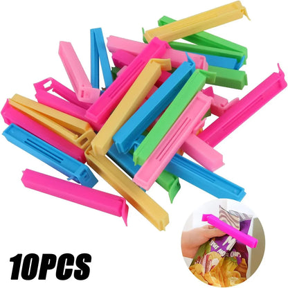 10/5PCS Portable Kitchen Storage Food Snack Seal Sealing Bag Clips Sealer Clamp Plastic Tool Kitchen Accessories Food Bag Clips