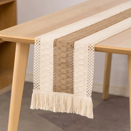 Cotton And Linen Table Runner For Wedding Decoration Festivals Easter Decoration 2025 Mariage chemin de table