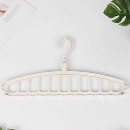 Multi functional clothes hanger, dormitory, household clothes hanging, folding clothes hanger, 11 hole clothes rack storage tool