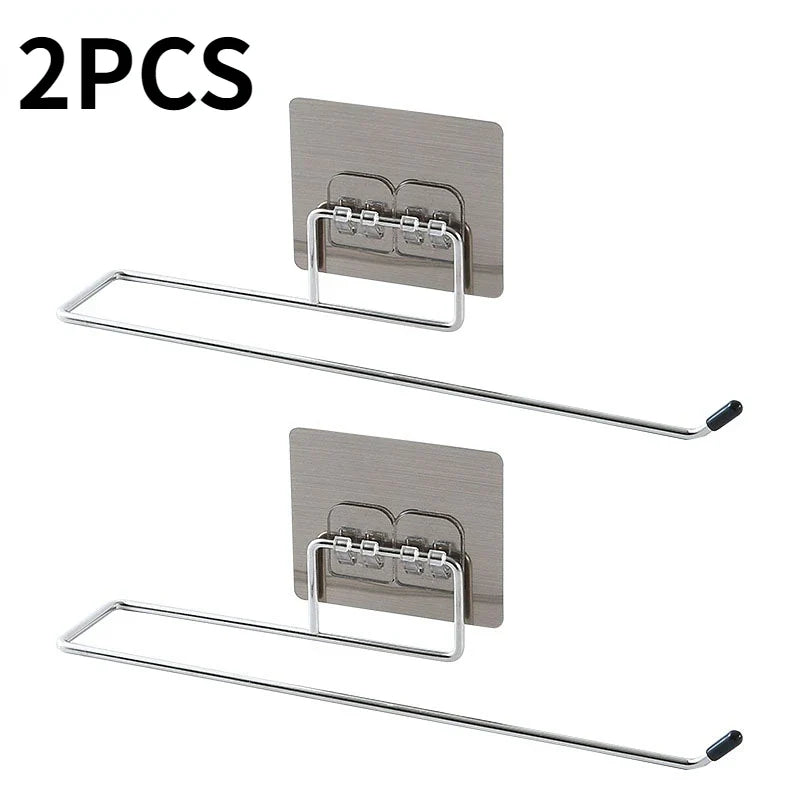 4/1PCS Kitchen Paper Holder Towel Storage Hook Toilet Paper Holder Towel Stand Storage Rack Tissue Holder Bathroom Organizer