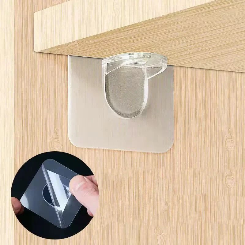 Shelf bracket adhesive nail self-adhesive wardrobe shelf bracket clip wall hanging bracket partition non punching strong bracket