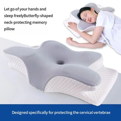 sunmmer cold Sleeping memory pillow slow rebound memory cotton pillow neck pillow butterfly pillow cervical pillow