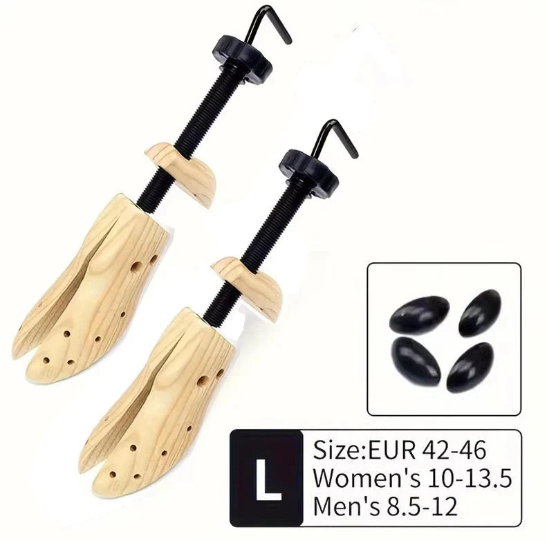 1/2Pc Shoe Stretcher Women and Men's Shoe Widener - Wooden Expander for Wide Feet, Bunions or Calluses Wooden Shoe Stretcher