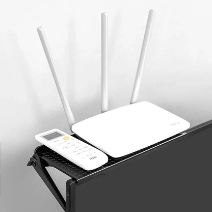 TV Screen Storage Shelves Adjustable Monitor Stand Computer Desktop Display Organizer Router Shelf Rack Home Office