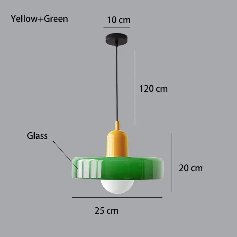 Nordic Retro Glass Pendant Lamps Indoor E27 LED Chandelier Living Room Dining Room Bedroom Kitchen Decorative lights Fixture