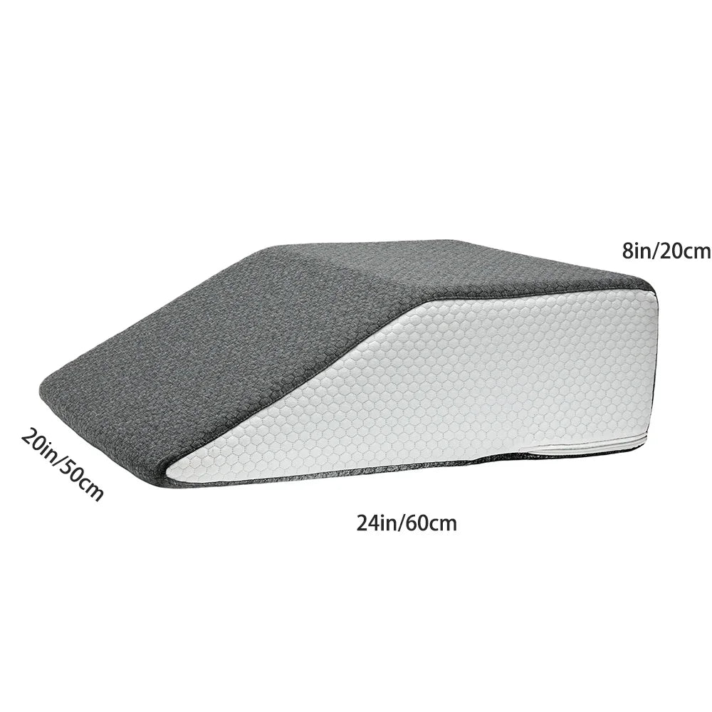 Leg Pillow, 8inch Leg Elevating Pillow for Legs,Rest, Sleeping,Leg Wedge Pillow for Side Sleeping, Memory Foam Leg Wedge Pillow