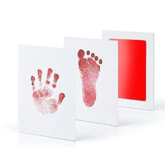 Newborn Baby DIY Hand And Footprint Kit Ink Pads Photo Frame Handprint Toddlers Souvenir Accessories Safe Clean Baby Shower Gift