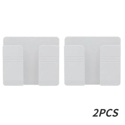 4/2/1Pcs Multifunction Punch Free Wall Mounted Storage Box Organizer TV Remote Control Mounted Mobile Phone Plug Charging Holder