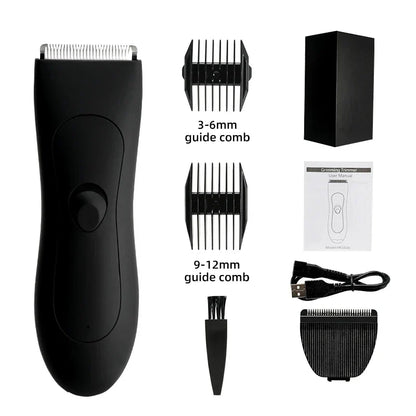 HOMEFISH Mens Body Hair Trimmer for Men Balls Women Lady Shaver Hair Removal Bikini Trimmer Groin & Body Shaver