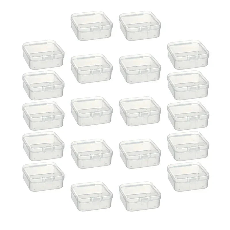 PP Storage Box Mini Transparent Plastic Case Container Square Rectangle Packaging Box for Jewellry Beads Small Items