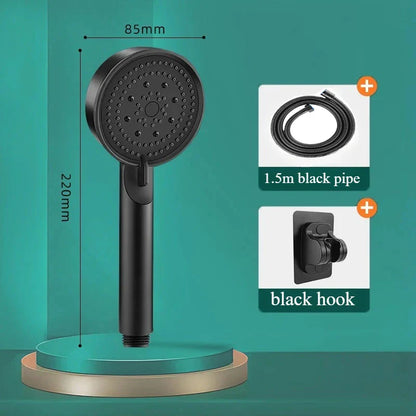 5 Modes Pressure Boost Shower Head Multifunction Adjustable Large Water Shower Nozzle Massage Bathroom Accessory